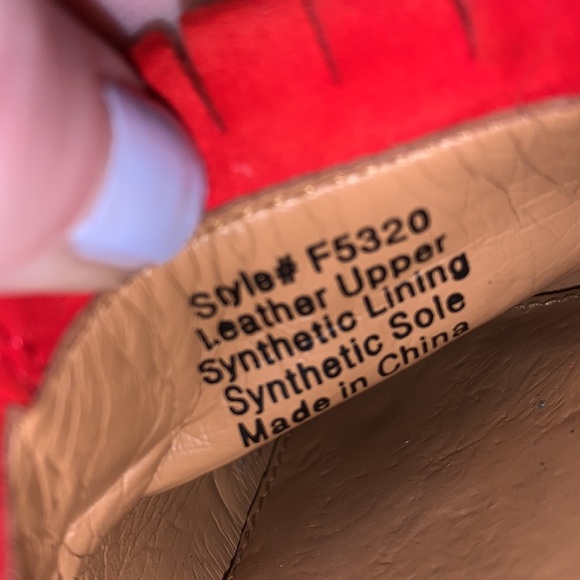 PUBLIC STORAGE TOOK J. CREW bright Red leather pointed Flats Sz 8 fringe suede - Picture 11 of 16